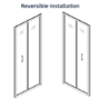900mm Chrome Bi-Fold Shower Door 4mm Glass - Lyra