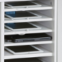 LapCabby Lyte Single Door 10 Laptops or Chromebooks and Tablets up to 15.6" Charging Trolley