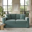 LYT001 Mint Green Velvet Pull Out Sofa Bed - Seats 2 - Layton