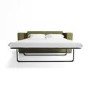 Olive Green Velvet Pull Out Sofa Bed - Seats 2 - Layton