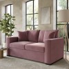 Pink Velvet Pull Out Sofa Bed - Seats 2 - Layton
