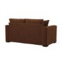 2 Seater Pull-Out Sofa  Bed in Deep Rust Chenille - Layton