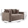2 Seater Pull-Out Sofa Bed in Mink Velvet - Layton 