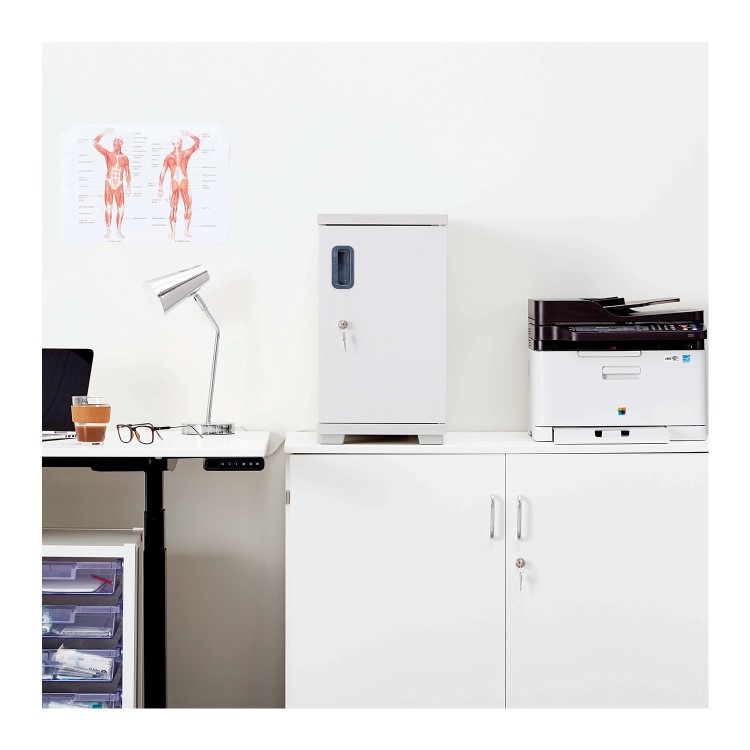 LapCabby Desk Mounted for 10 Smartphones and other USB Devices up to 7" Charging Trolley