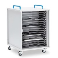 Lyte 16 Single Door Metal Shelf Mobile - Mobile Unit for 16 Laptops Tablets or Chromebooks up to 15.6 Inch