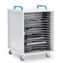 Lyte 16 Single Door Metal Shelf Mobile - Mobile Unit for 16 Laptops Tablets or Chromebooks up to 15.6 Inch