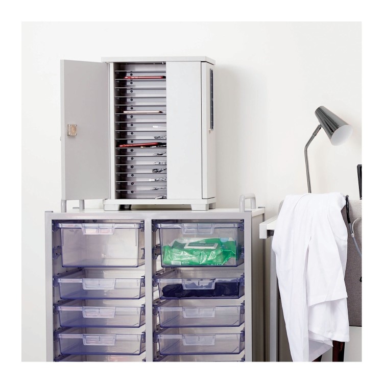 LapCabby Lyte Wall Door 16 Smartphones and other USB Devices up to 7" Charging Trolley
