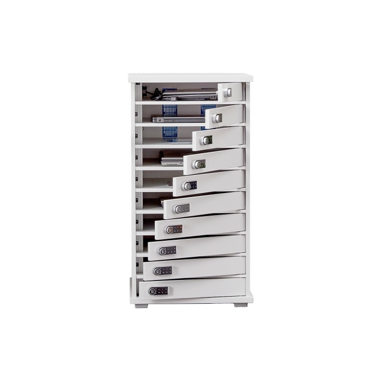 Lyte Multi Door 10 Laptops or Chromebook and Tablets up to 15.6" Charging Trolley