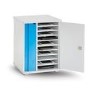 LapCabby Lyte Single Door 10 Laptops or Chromebook and Tablet up to 15.6" Charging Trolley