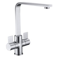 Taylor & Moore Twin Lever Chrome Monobloc Kitchen Sink Tap