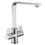 Taylor & Moore Twin Lever Chrome Monobloc Kitchen Sink Tap