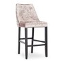 Mink Crushed Velvet Bar Stool with Back - Lovell