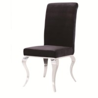 GRADE A1 - Wilkinson Furniture Pair of Louis Black Dining Chairs 