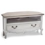 GRADE A1 - Vermont White Shabby Chic Corner TV Unit