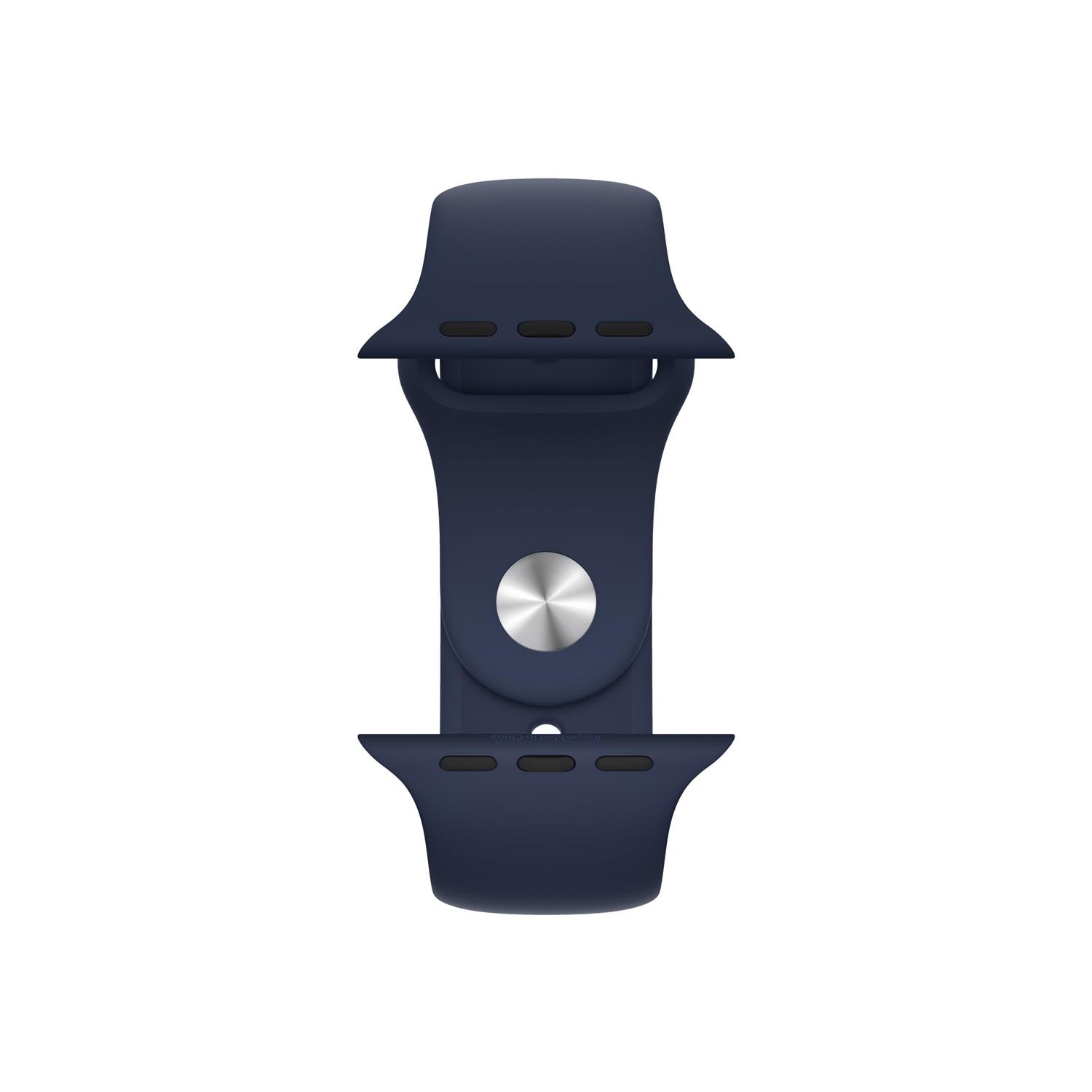 Apple watch series 6 44mm blue aluminium case sales with deep navy sport band