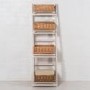 Maine Furniture Newport Ladder Shelf with Wicker Baskets