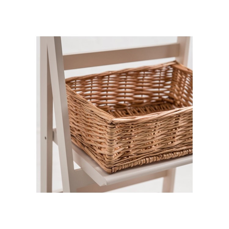 Maine Furniture Newport Ladder Shelf with Wicker Baskets