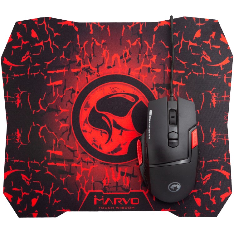 Marvo Scorpion M355 USB 7 LED Gaming Mouse and Mousepad