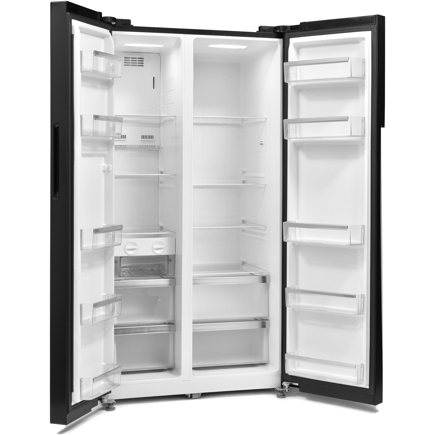 Refurbished Montpellier M510BK American Style Side By Side Fridge