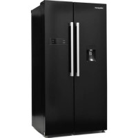 Montpellier CSBYS600DK 510 Litre American Style Fridge Freezer Frost Free Water Dispenser 2 Door 89.5cm Wide - Black