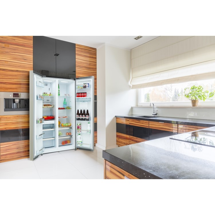 Montpellier 510 Litre American Fridge Freezer- Silver