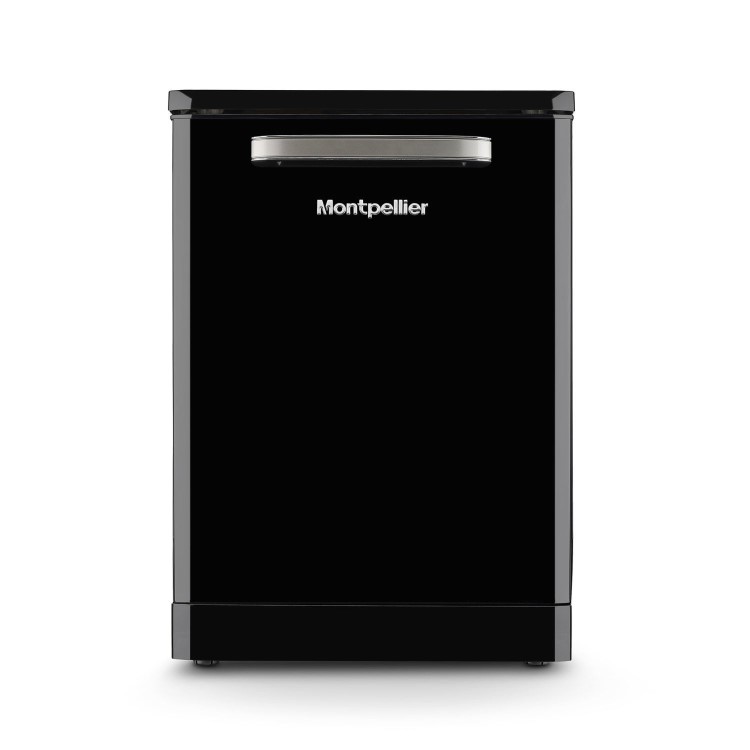 Refurbished Montpellier Retro MAB1353DK 13 Place Freestanding Dishwasher Black