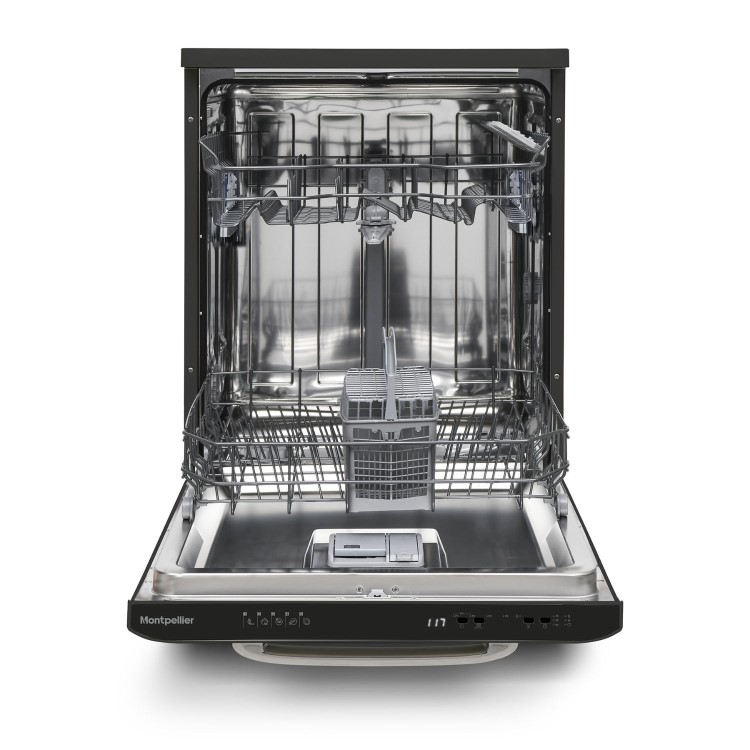 Refurbished Montpellier Retro MAB1353DK 13 Place Freestanding Dishwasher Black