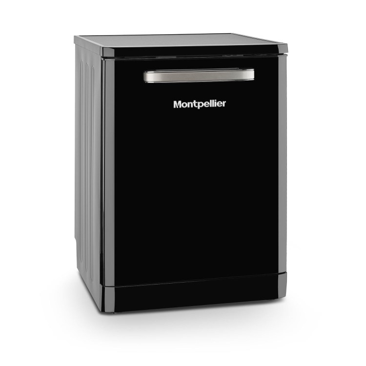 Refurbished Montpellier Retro MAB1353DK 13 Place Freestanding Dishwasher Black