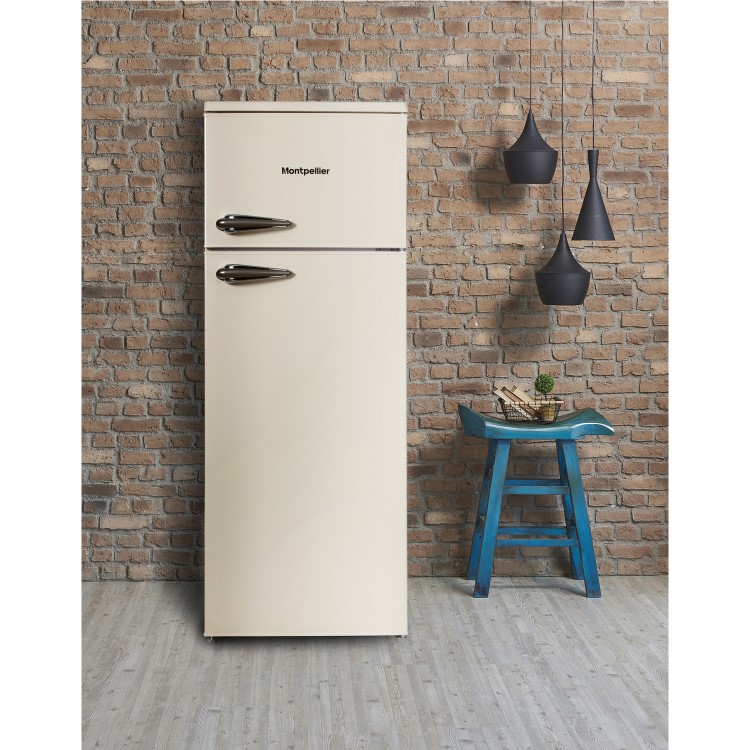 Montpellier MAB144C 213 Litre Freestanding Fridge Freezer 80/20 Split  55cm Wide - Cream