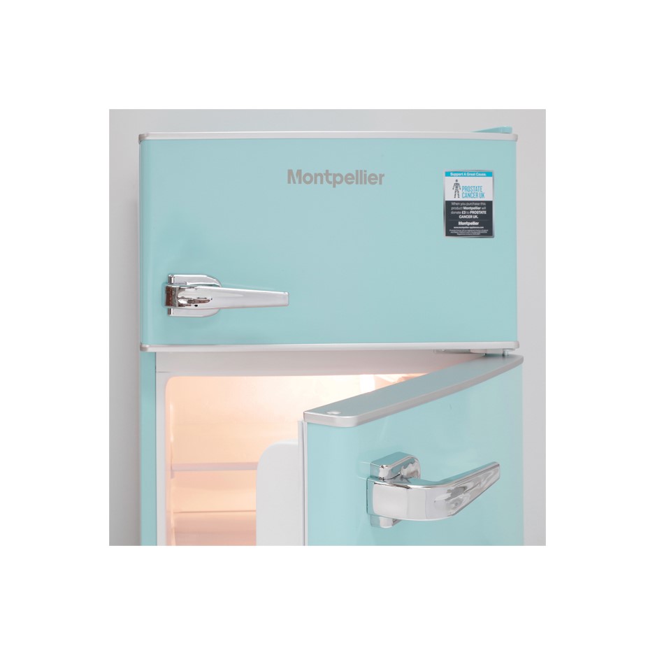 Montpellier MAB2035PB Mini Retro Freestanding Under Counter Fridge