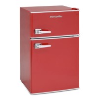 Montpellier MAB2030R 30/70 Mini Retro Freestanding Under Counter Fridge Freezer - Red
