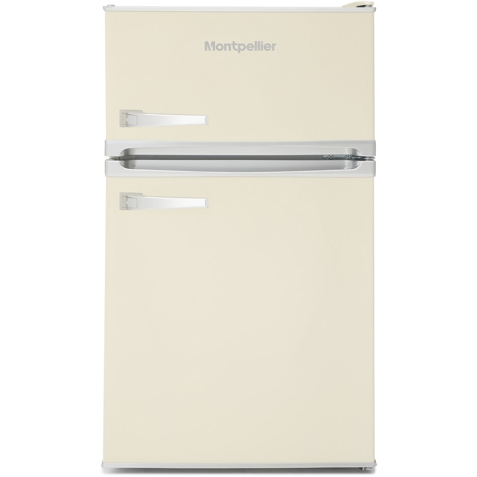 Montpellier MAB2035C 70/30 Mini Retro Freestanding Under Counter Fridge Freezer Cream