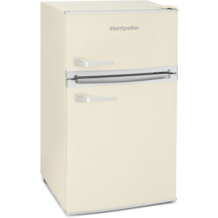 Montpellier 88 Litres 20/80 Mini Freestanding Under Counter Fridge Freezer - Cream