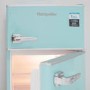 Montpellier MAB2030PB Mini Retro Freestanding Under Counter Fridge Freezer - Pale Blue