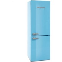 Montpellier MAB385PB Retro Frost Free Freestanding Fridge Freezer - Pastel Blue
