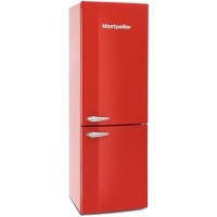 Montpellier MAB385R Retro Frost Free Freestanding Fridge Freezer - Red
