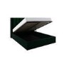 Green Velvet King Size Ottoman Bed with Winged Headboard - Maddox