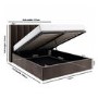 Chocolate Brown Velvet Double Ottoman Bed With Winged Headboard - Maddox