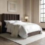 Chocolate Brown Velvet Small Double Ottoman Bed With Winged Headboard - Maddox