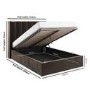 Chocolate Brown Velvet Small Double Ottoman Bed With Winged Headboard - Maddox