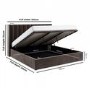 Chocolate Brown Super King Size Velvet Ottoman Bed - Maddox
