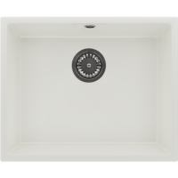 Single Bowl Undermount White Granite Composite Kitchen Sink - Enza Madison