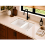 1.5 Bowl Undermount White Granite Composite Kitchen Sink Reversible - Enza Madison