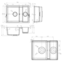 1.5 Bowl Undermount White Granite Composite Kitchen Sink Reversible - Enza Madison