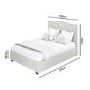 French Grey Upholstered King Size Ottoman Bed - Maeva