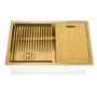 Brushed Brass Undermount Kitchen Workstation Sink Unit & Accessories - Mae