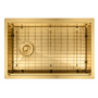 Brushed Brass Undermount Kitchen Workstation Sink Unit & Accessories - Mae