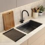 Black Undermount Kitchen Workstation Sink Unit & Accessories - Mae