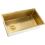 Brushed Brass Large Undermount Kitchen Workstation Sink Unit & Accessories - Mae