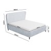 Light Grey Velvet King Size Ottoman Bed with Legs - Margot